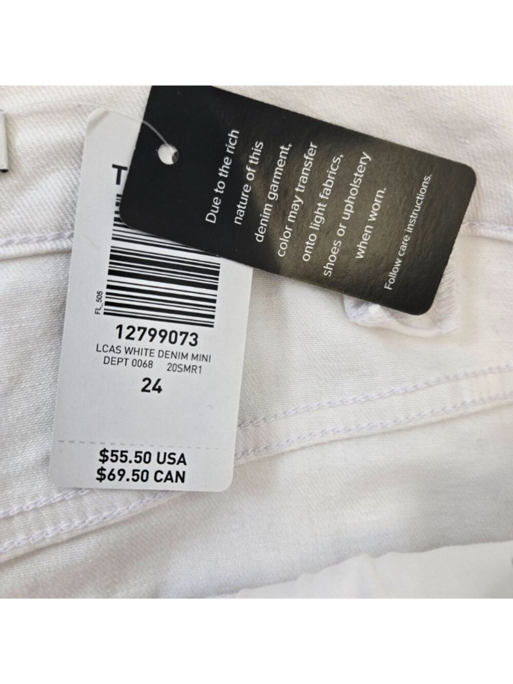 NWT Torrid Denim Mini Skirt in White Size 24 - Picture 4 of 7